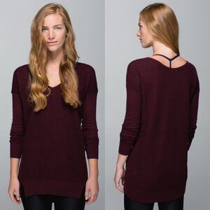 Lululemon The Sweater Life Burgundy Heathered Bordeaux Drama
